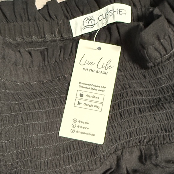 Cupshe Ocean Mist Black Pants - Picture 3 of 3